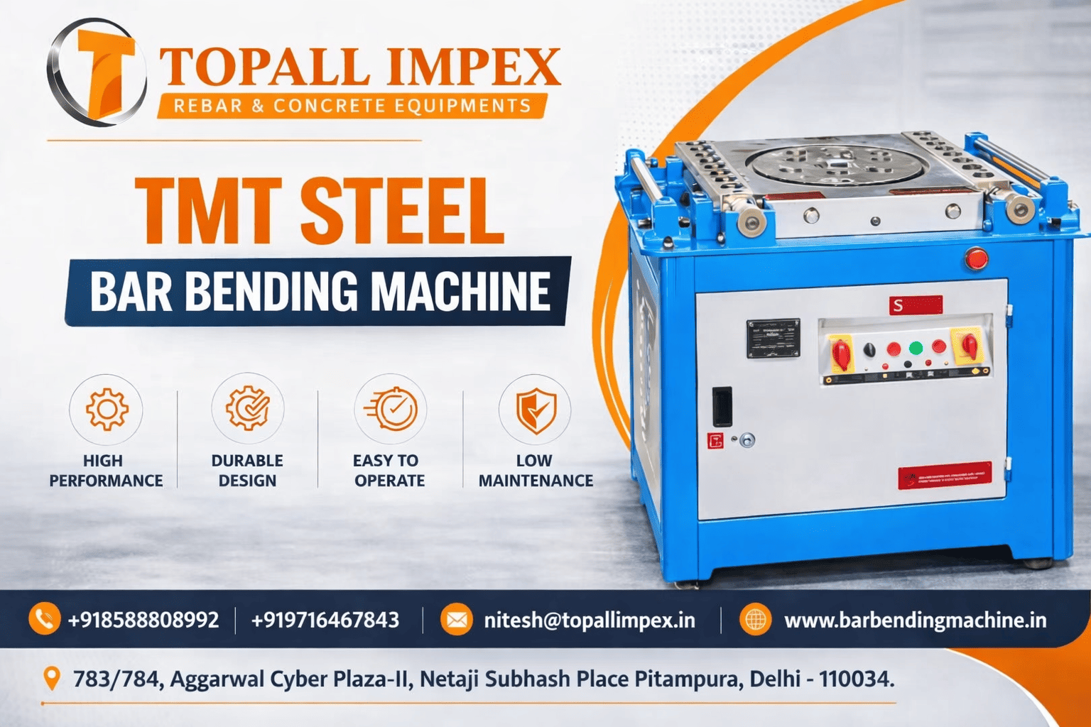TMT Steel Bar Bending Machine